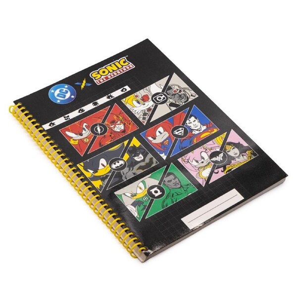 DC X Sonic the Hedgehog - Character A4 Spiral Notebook