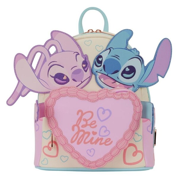 Loungefly Lilo and Stitch: Stitch and Angel "Be Mine" Mini Backpack