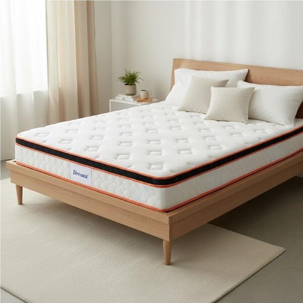 26cm DreamZ Spring Mattress 7 Zone Medium Firm - Double