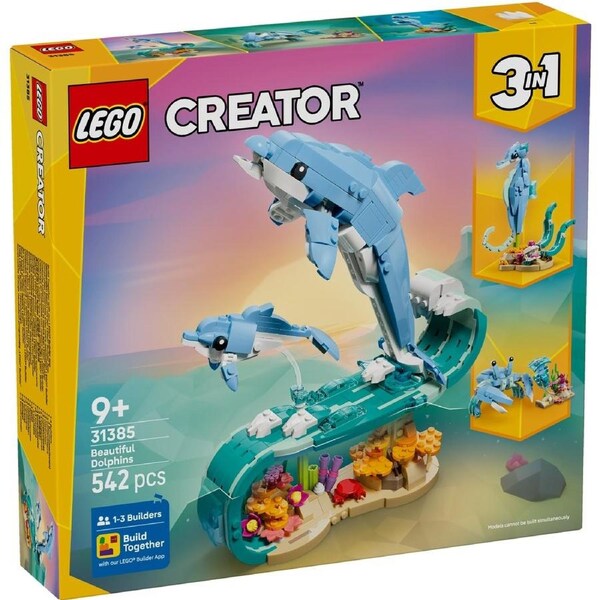 LEGO Creator 3 in 1 Sea Animals: Beautiful Dolphins 31385