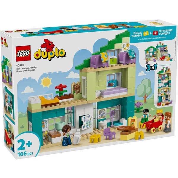 LEGO DUPLO Town 3 in 1 Modern Family House with Figures 10470