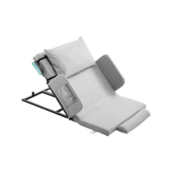 Electric Lifting Backrest for Bed, 136kg Capacity, 4-68x Adjustable Lifting Bed Backrest, with Guardrail Armrest & Storage Pouch, Machine Washable, Assist Pregnant Women Elderly Patient Handicap