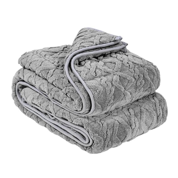 Weighted Blanket, 9 kg, 1524 x 2032 mm Queen Size, Sherpa Fleece Heavy Blanket with Glass Beads, Soft Warm Cozy Fluffy Touch, for 90-113 kg Adults, Anxiety Stress Relief, Improve Sleep, Grey