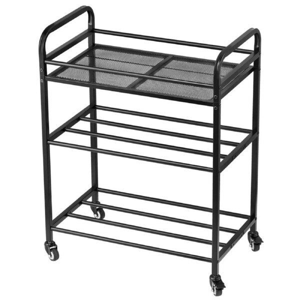 3D Printer Filament Storage Rack, 3 Tier Heavy Duty Storage Shelf, Rolling Filament Spool Holders Racks with Wheels, Filaments Organzied for 3D Printing Station, Office, Workshop (Shelf Only)