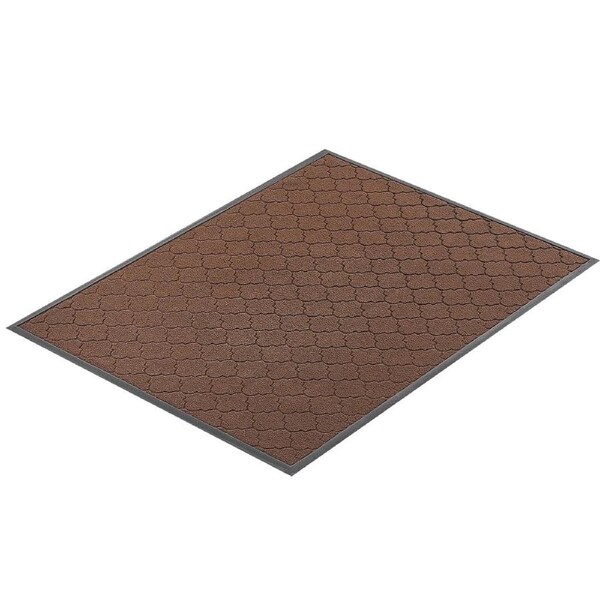 Front Door Mat, 1194 x 889 mm Commercial Floor Mat for Indoor and Outdoor, Modern Stylish Carpet with TPE Backing, Heavy Duty Washable Entry Industrial Rug for Hallway, Balcony, Garage, Brown
