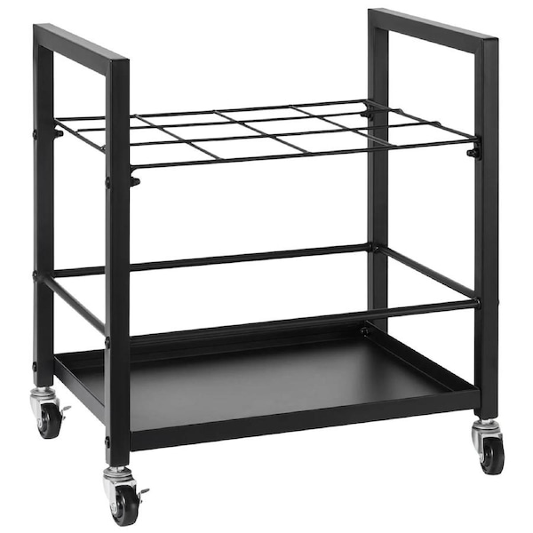 Blueprint Storage Rack, 12 Slots Blueprint Holder with Wheels, Mobile Metal Blueprint Storage Cart for Map Poster Architectural Construction Plan, Roll File Organizer for Home, Office, School