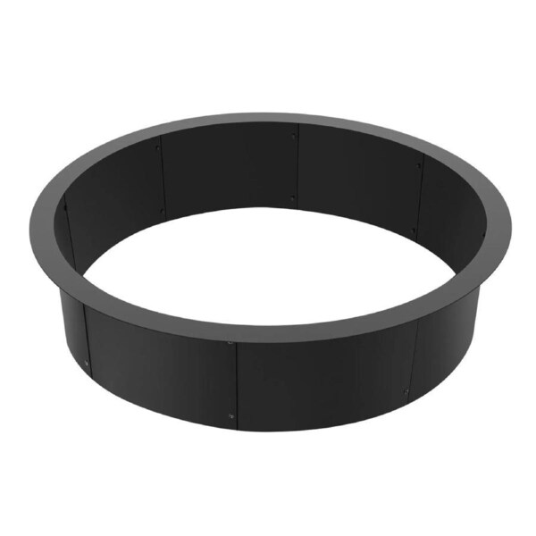 Fire Pit Ring, 45-Inch Outer/39-Inch Inner Diameter, 10inch Height Fire Pit Insert, Heavy Duty Carbon Steel Liner DIY Campfire Ring above or In-Ground, for Outdoor Camping, Bonfires