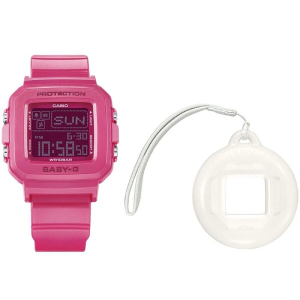 Casio Baby-G Pink Women's 100m Digital Watch with Case Holder BGD-10K-4