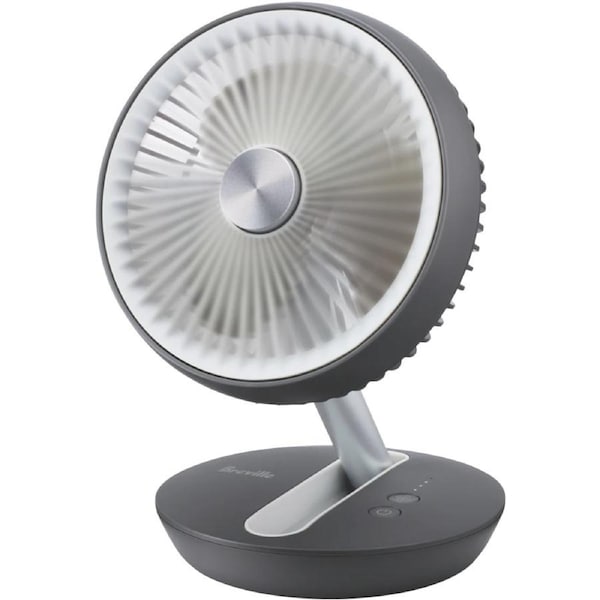 Breville Cordless Desktop Fan - Electronic 4 Speed Cooling Air Cooler Foldable