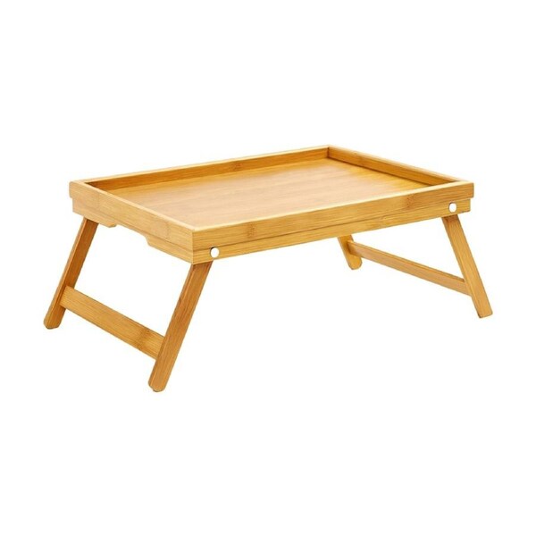 Braz Bamboo Fold Up Lap Tray Bed Laptop Table 49.5x30x22.5cm