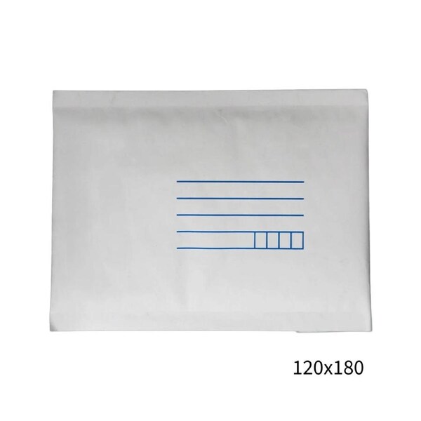 120x180mm White Padded Envelope with Printed Address Lines 100 Pack