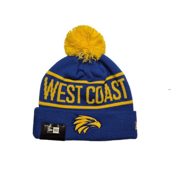 West Coast Eagles AFL New Era Pom Core Colour Beanie