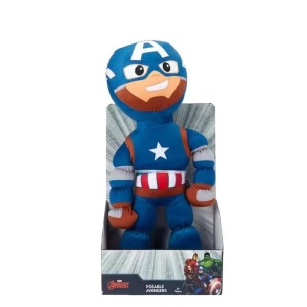 Marvel Posable Avengers Plush Figure - Captain America