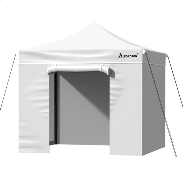 Gazebo ALFORDSON Gazebo 3x3m Pop Up Marquee Side Wall Portable White