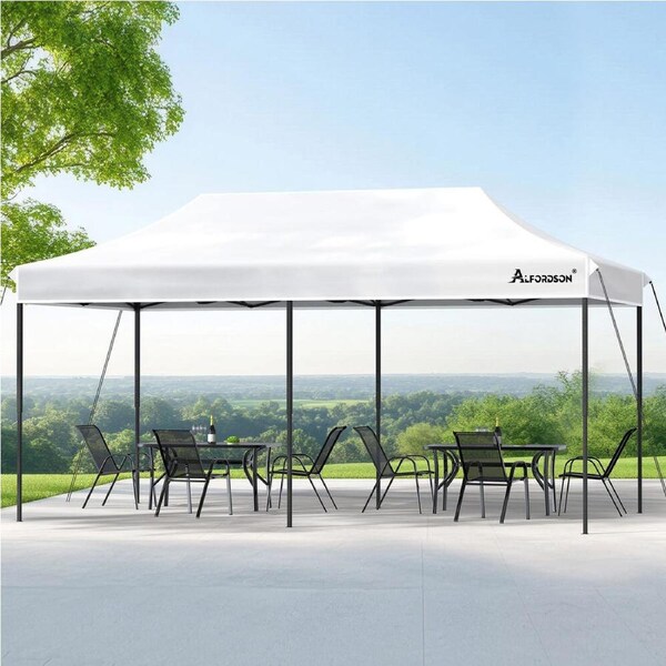 Gazebo ALFORDSON Gazebo 3x6m Pop Up Marquee Side Wall Portable White