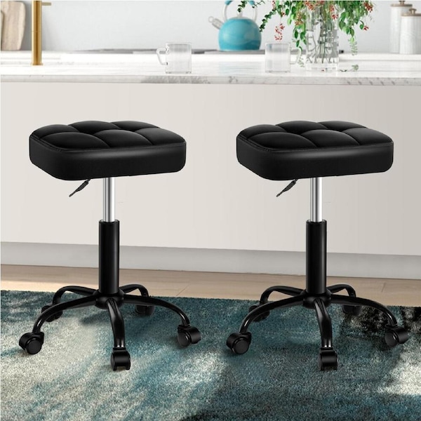 2x ALFORDSON Salon Stool Swivel Dress Chair All Black