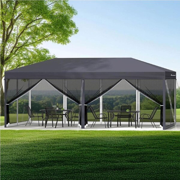3x6m Gazebo ALFORDSON Outdoor Tent Mesh Wall Grey