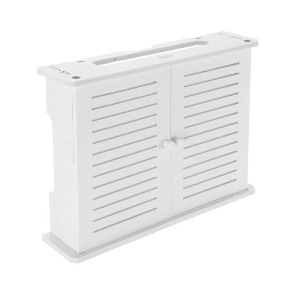 WIFI Router Storage Box Wall Mounted Plug Board Bracket Wireless Panel Shelf