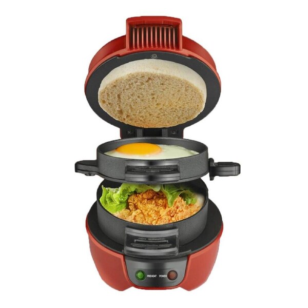 Electric Burger Press Machine Breakfast Machine Sandwich Hamburger Maker 220V