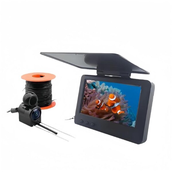 4.3" LCD Monitor Fish Finder Portable Fishing Camera W/ 8 LED IR For Lake Sea