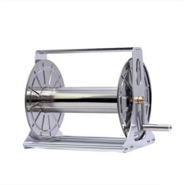 Steel Industrial Water Hose Reel Holder 1/2'' X 60M Capacity & Barb Fittings