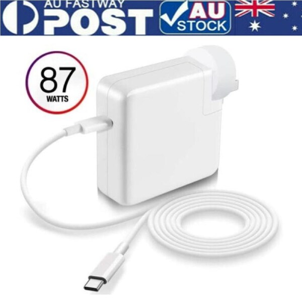 87W USB-C Power Adapter Charger with 2M Type-C Cable Compatible with MacBook Air/Pro and Laptops
