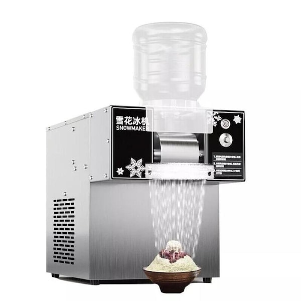 60KG/24H Commercial Snowflake Ice Machine Maker Countertop Milk Snow Ice Machine