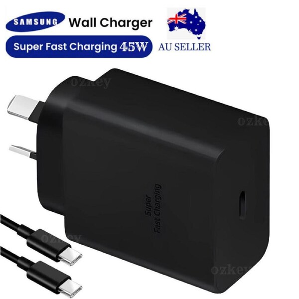 45W USB-C PD Super Fast Wall Charger with Type-C Cable Compatible with Samsung Galaxy S23