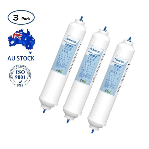 3Pack 10"x2" T33 Inline Post Carbon Water Filter Cartridges 1/4" Quick Connect