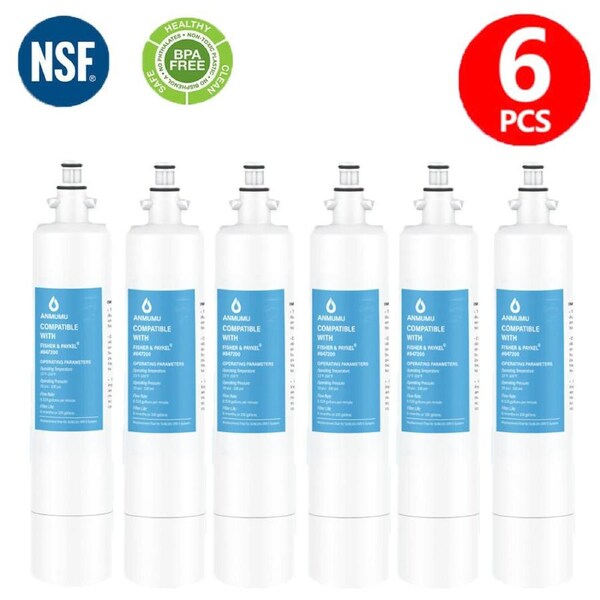 6 Pack Premium Replacement Filters for Fisher & Paykel 847200 Water Filter