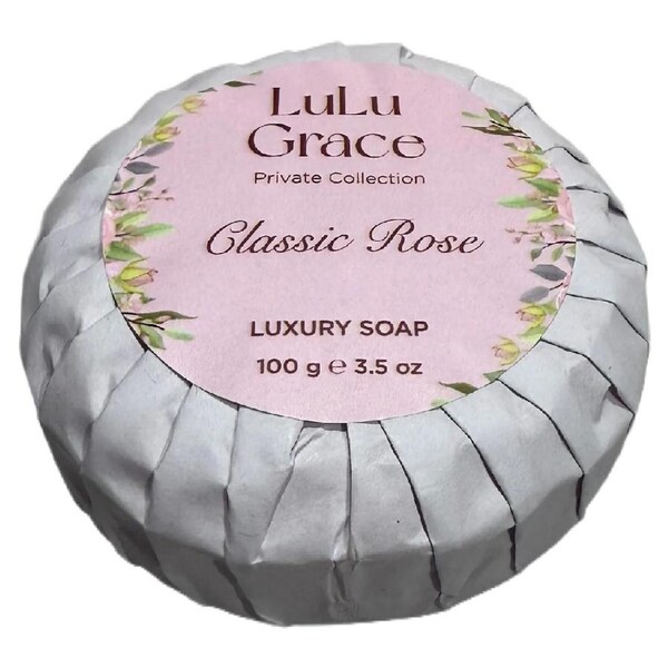Lulu Grace Classic Rose Luxury Round Soap 1 x 100g Floral Moisturising Cleanser