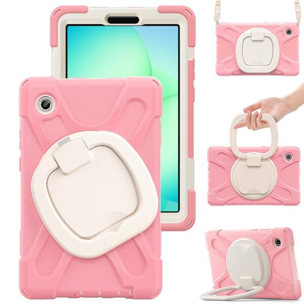 Catzon Case for Samsung Galaxy Tab A11/SM-X133/X135 with Shoulder Straps-SakuraPink