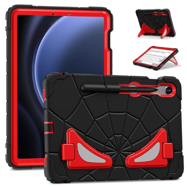 Catzon Tablet Case SpiderMan for Samsung Galaxy Tab S9 / S9FE / S10FE / S10 Lite Shockproof Case-BlackRed