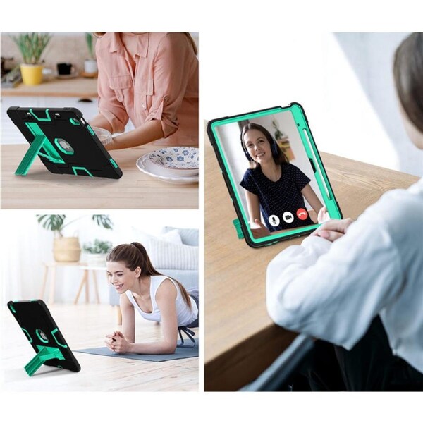 Catzon Tablet Case for iPad Air 13Inch M2 / M3 Shockproof Case-BlackMintGreen