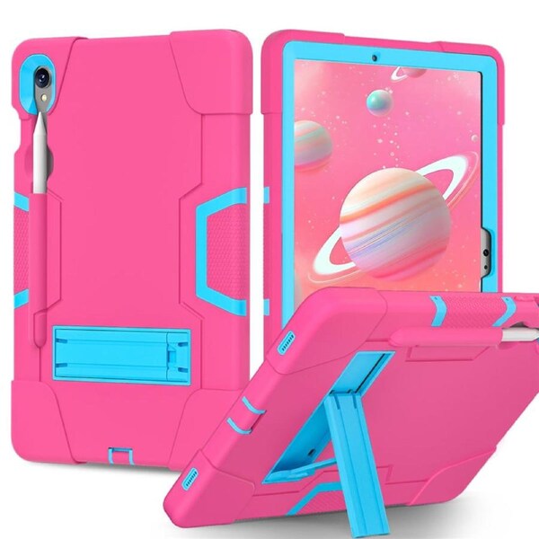 Catzon Tablet Case for Samsung Galaxy Tab S9 / S9FE / S10FE / S10 Lite Shockproof Case-RosyRedBlue