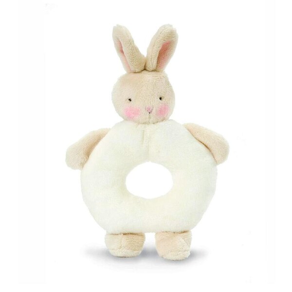 Bunnies By The Bay Bunny Ring Rattle [Colour: White]