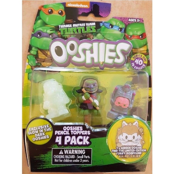 TMNT Ooshies Pencil toppers - 4 Pack figures Assorted