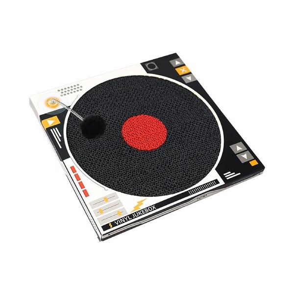 Record Player Cat Scratching Board Durable Corrugated Cardboard Cat Toy Play