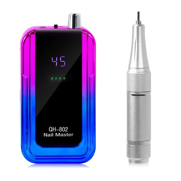 Deal365 Blue 45000RPM Rechargeable Nail Drill Machine Laser Electric Nail Polish Remover