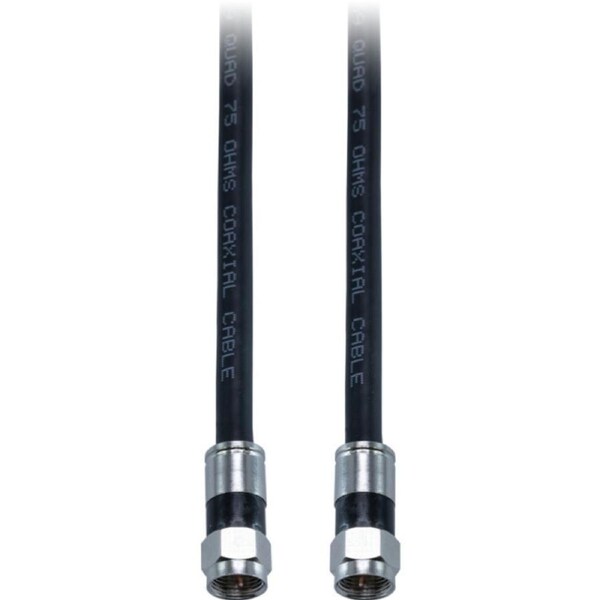 PRO2 0.5M Rg59Quad 'F' Flylead Compression 'F' Plug To Plug