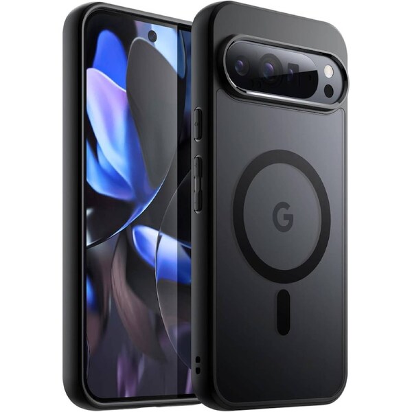 JETech Magnetic Case for Google Pixel 9/9 Pro 2024, Compatible with MagSafe, Translucent Matte Back Shockproof Phone Cover