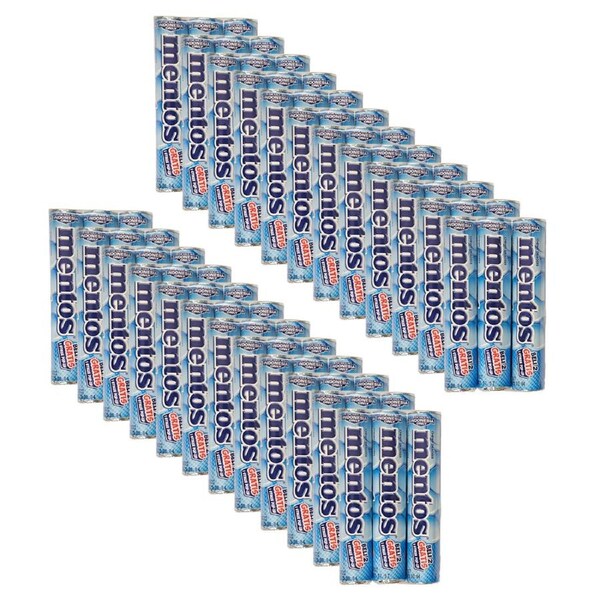24x 3pc Mentos Mint Roll Chewing Dragees Breath Freshener Mints Pack 29g