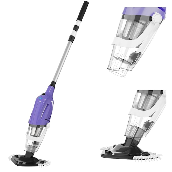 Advwin Rechargeable Pool Vacuum Cleaner, 120L/min Flow Rate, Purple