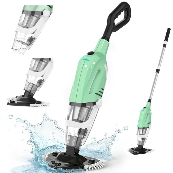 Advwin Rechargeable Pool Vacuum Cleaner, 120L/min Flow Rate, Green
