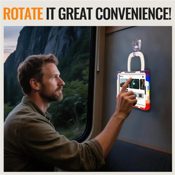 Catzon Case for Samsung Galaxy Tab A11/SM-X133/X135 with Shoulder Straps-ColorfulRed