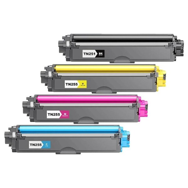 4 Pack Compatible Brother TN-251 Toner Combo [1BK,1C,1M,1Y]