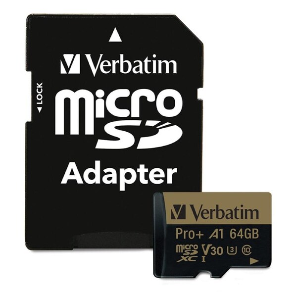 Verbatim 64GB Pro 600X MicroSDXC Card with Adapter (70002)