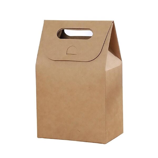 50PCS Portable Kraft Paper Gift Boxes For Birthday Holiday Gift Wrapping Storage