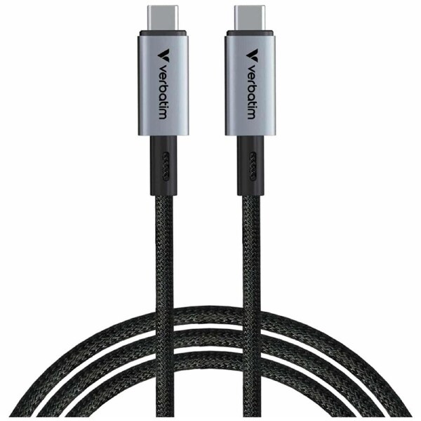 VERBATIM USB-C-to-USB-C 240W 40GPS Device Charger Cable Cord 120cm