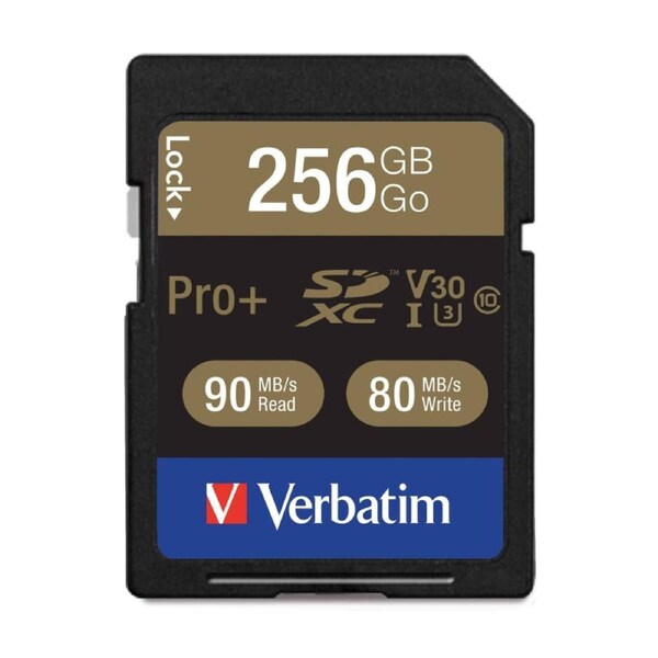 VERBATIM Pro Plus 4K SDXC eXtended Capacity Card (UHS-I U3) 256GB